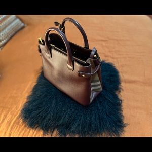 Burberry Leather Satchel - Burgundy